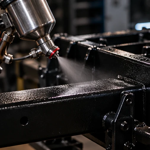 Illustrative protective coating application on industrial equipment